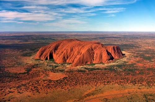 Uluru in the semi-arid region of Central Australia